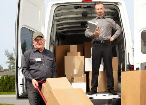Packing boxes and moving supplies prepared for a Surrey home move