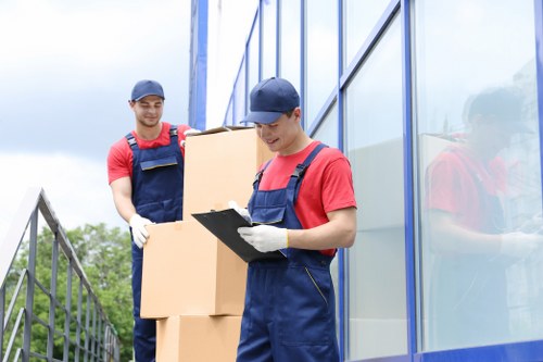 Commercial furniture and equipment prepared for relocation