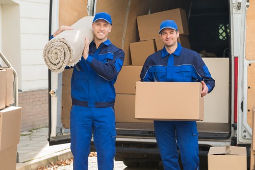 Commercial moving team planning a business relocation in Surrey
