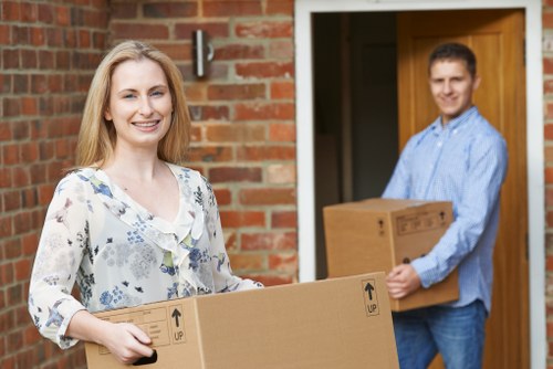 Local home move planning in a Surrey residential street