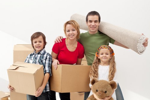 Local removal van navigating Surrey residential streets
