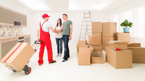 Removal van ready for a same day house move in Surrey
